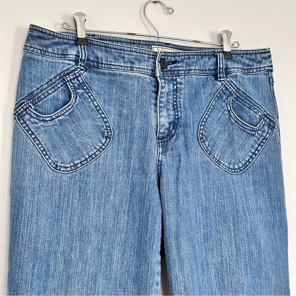 Bica Cheia Jeans Women's 32 Vintage Y2K Retro Style Blue Denim Flare Wide Leg - Picture 4 of 14